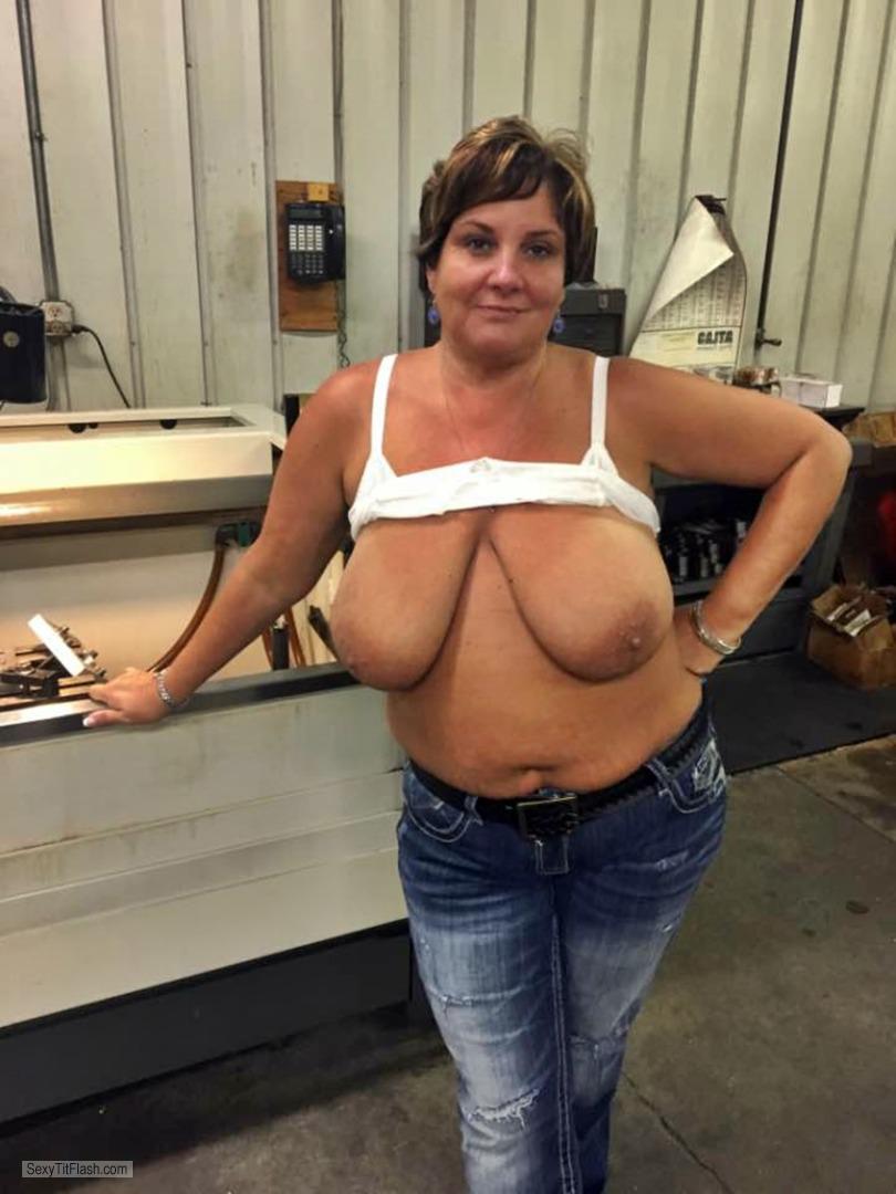 Tit Flash: My Very Big Tits - Topless Annie from United States